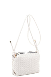 Braid Texture Zipper Crossbody Bag - Fashionmj