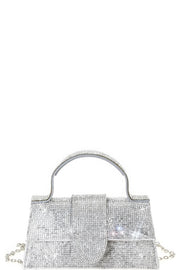 Rhinestone Allover Chic Design Handle Bag - Fashionmj