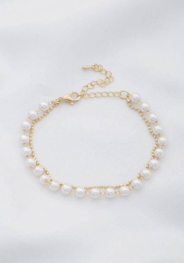 Sodajo pearl bead bracelet - Fashionmj