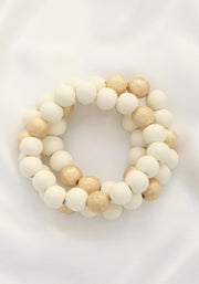 Metal Wood Bead Bracelet - Fashionmj