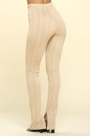 Knit High Rise Leggings - Fashionmj