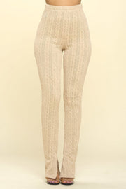 Knit High Rise Leggings - Fashionmj