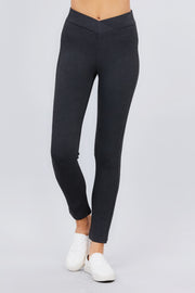 Mid-rise Ponte Pants - Fashionmj