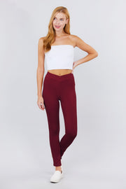 Mid-rise Ponte Pants - Fashionmj