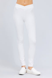 Mid-rise Ponte Pants - Fashionmj