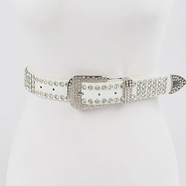 Studded Poly Belt - Fashionmj