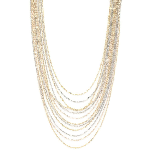 Chain Layered Necklace - Fashionmj