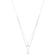 Double Star Crystal Layered Necklace - Fashionmj