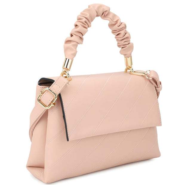 Fashion Smooth Pattern Wrinkle Handle Crossbody Bag - Fashionmj