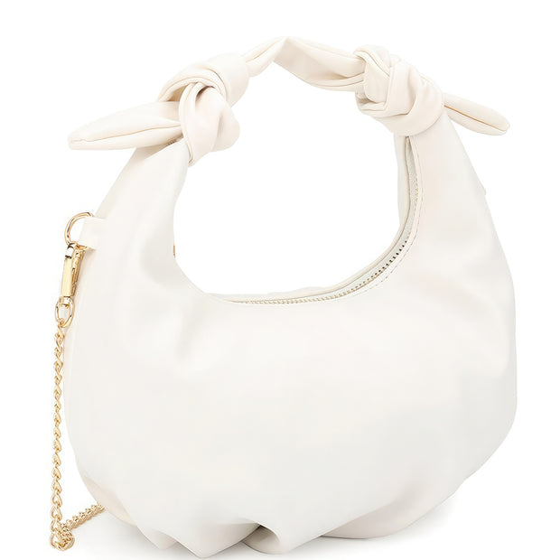 Smooth Round Handle Zipper Bag - Fashionmj