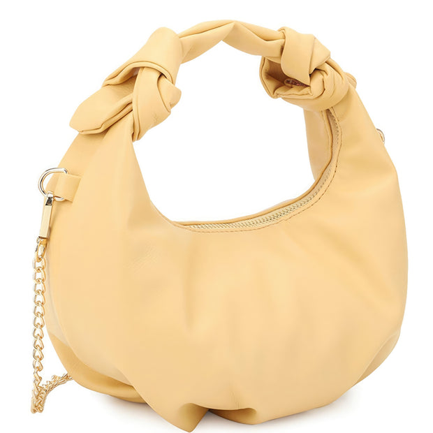 Smooth Round Handle Zipper Bag - Fashionmj