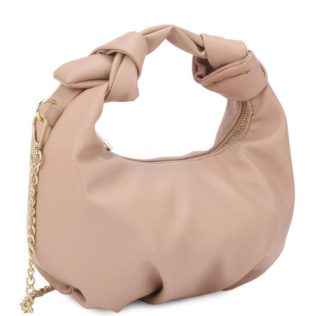 Smooth Round Handle Zipper Bag - Fashionmj