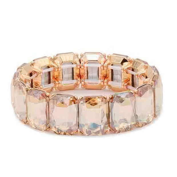 Crystal Stone Stretch Bracelet - Fashionmj