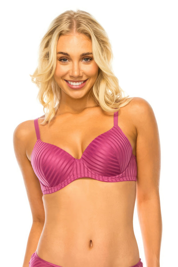 Stripe Lace Bra - Fashionmj