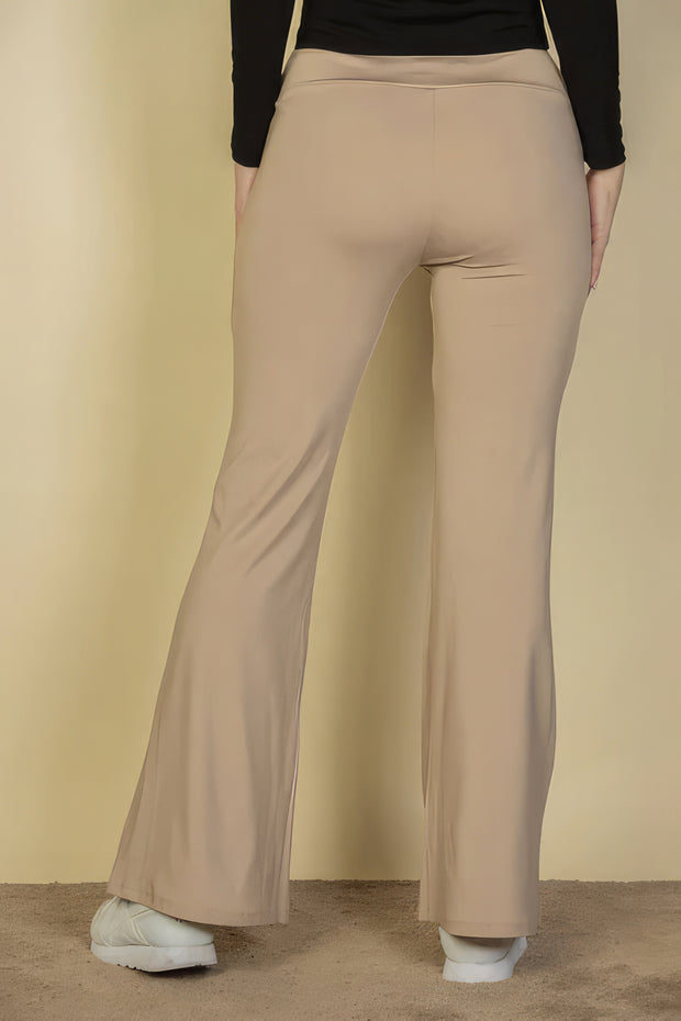 High Waisted Front Pocket Flare Pants - Fashionmj