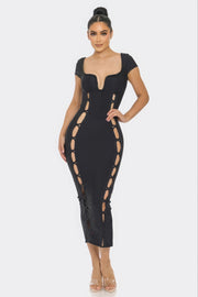 Bandage Midi Dress - Fashionmj