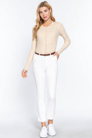 Cotton-span Twill Belted Long Pants - Fashionmj