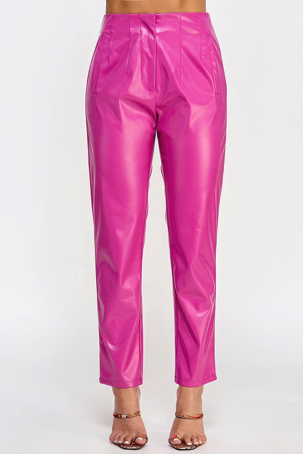 Faux Leather Pants - Fashionmj