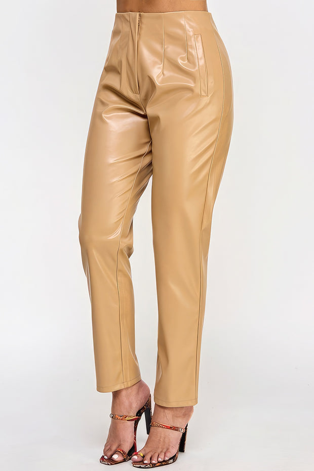 Faux Leather Pants - Fashionmj