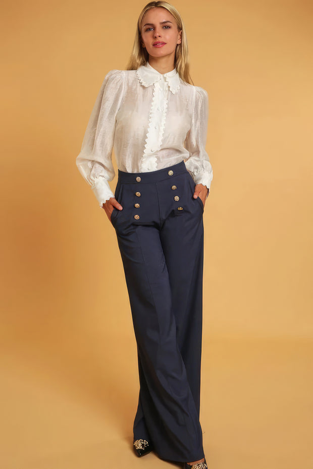 High Waisted Dressy Pants - Fashionmj