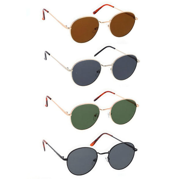 Unisex Classic Metal Round Frame - Fashionmj