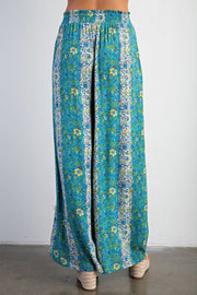 Floral Print Gauze Palazzo Pants - Fashionmj