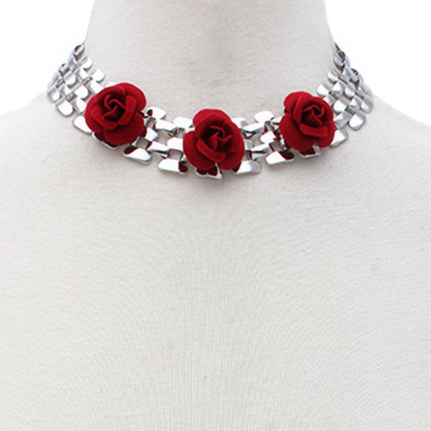 Sodajo Flower Metal Necklace - Fashionmj