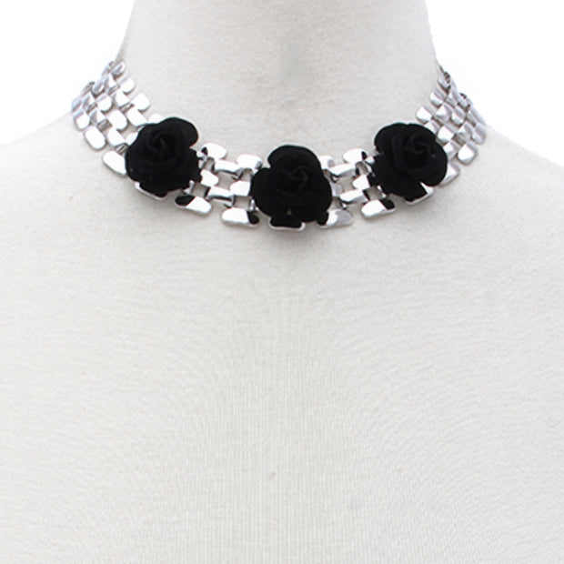 Sodajo Flower Metal Necklace - Fashionmj