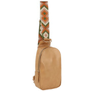 Smooth Zipper Sling Crossbody With Guitar Strap - Fashionmj