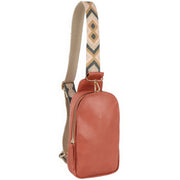 Smooth Zipper Sling Crossbody With Guitar Strap - Fashionmj