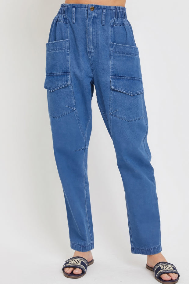 Denim Jogger Pants - Fashionmj