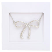 Bow Pendant Metal Necklace - Fashionmj