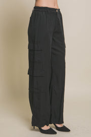 Full-length Tencel Pants With Cargo Pockets - Fashionmj