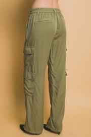 Full-length Tencel Pants With Cargo Pockets - Fashionmj