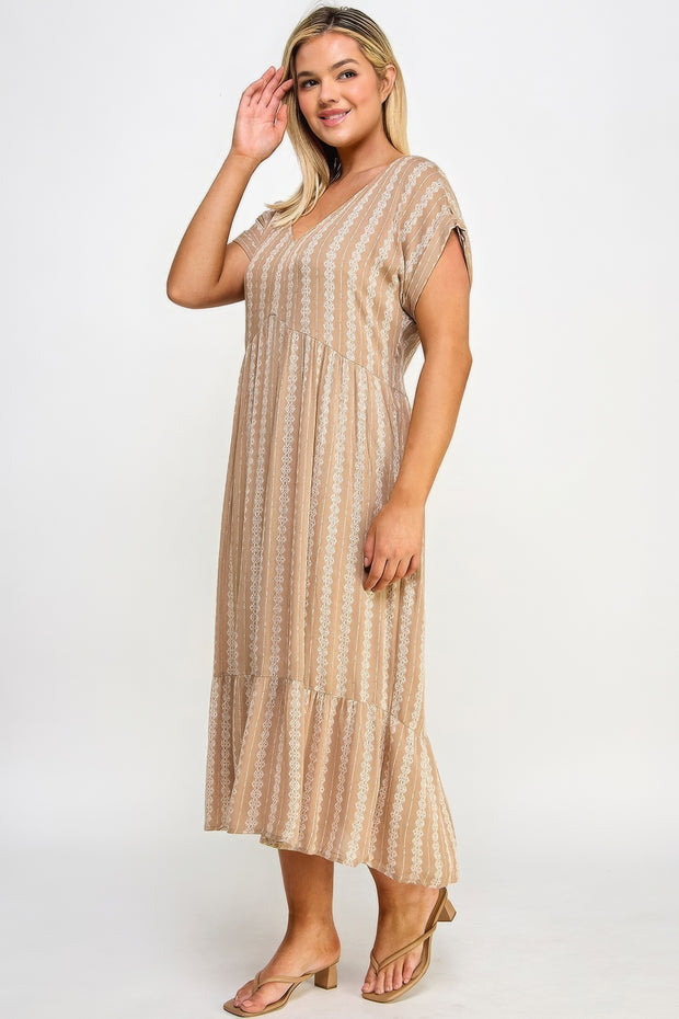 Boho Maxi Dress W/ Slip - Fashionmj