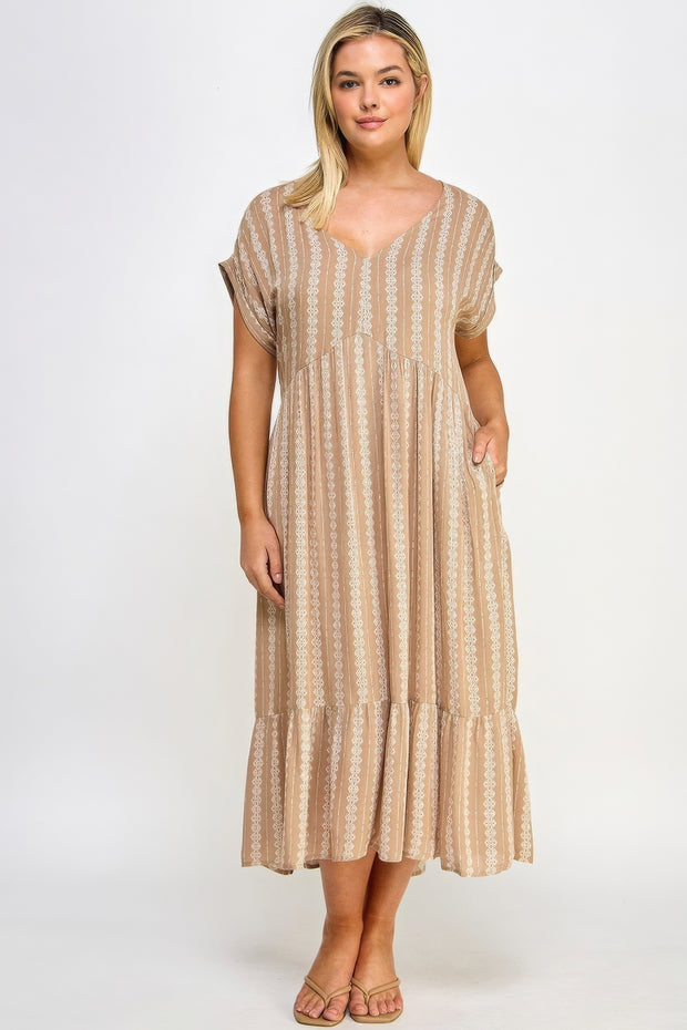 Boho Maxi Dress W/ Slip - Fashionmj