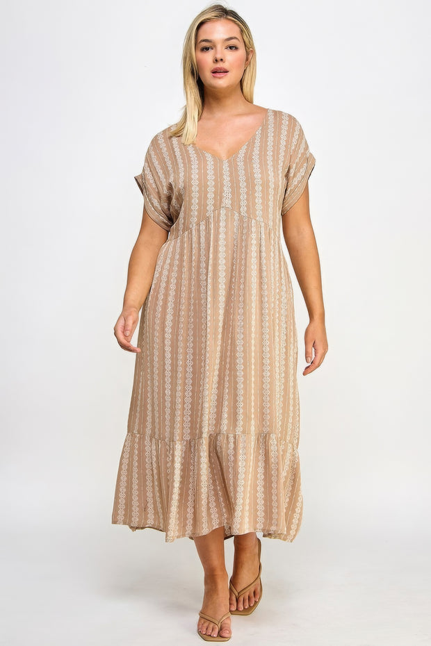 Boho Maxi Dress W/ Slip - Fashionmj