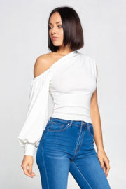 Ladies One-shoulder Top - Fashionmj