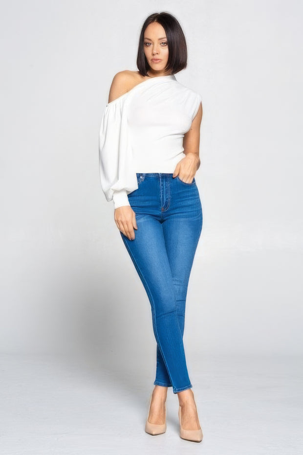 Ladies One-shoulder Top - Fashionmj