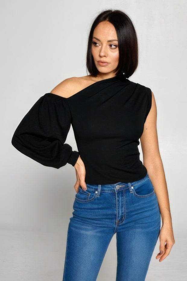 Ladies One-shoulder Top - Fashionmj