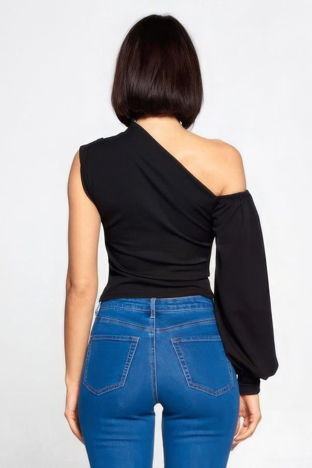 Ladies One-shoulder Top - Fashionmj