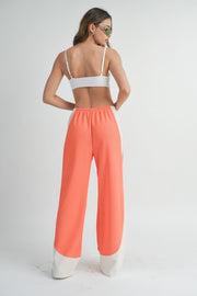 Two Toned Wide Leg Pants - Fashionmj