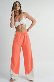 Two Toned Wide Leg Pants - Fashionmj