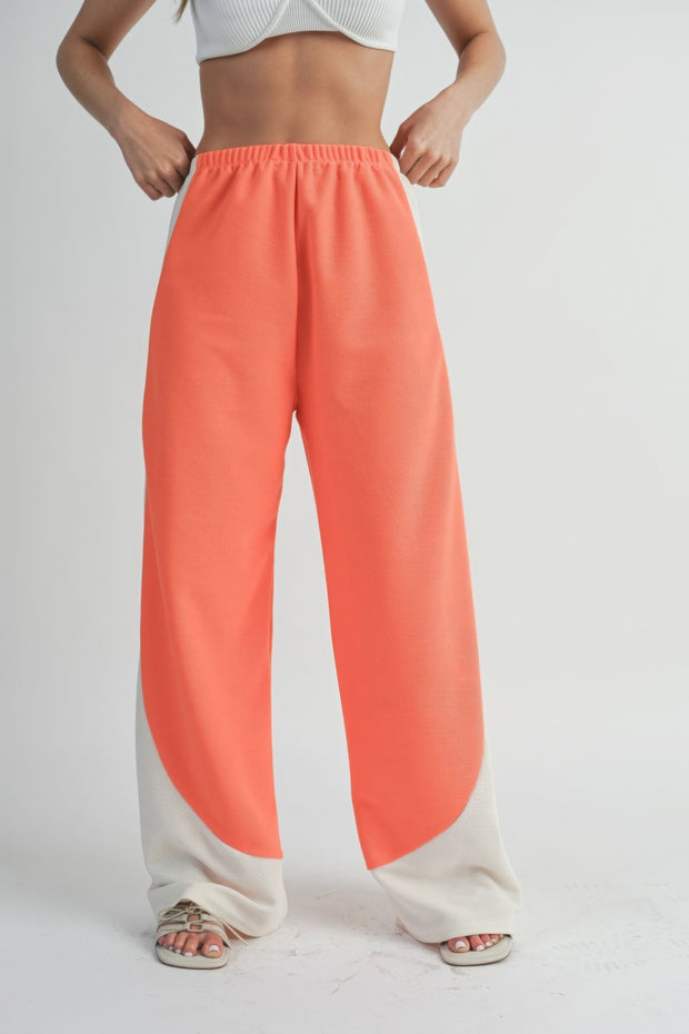 Two Toned Wide Leg Pants - Fashionmj