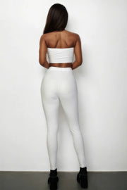 Ribbed Tube Top & Leggings Set - Fashionmj