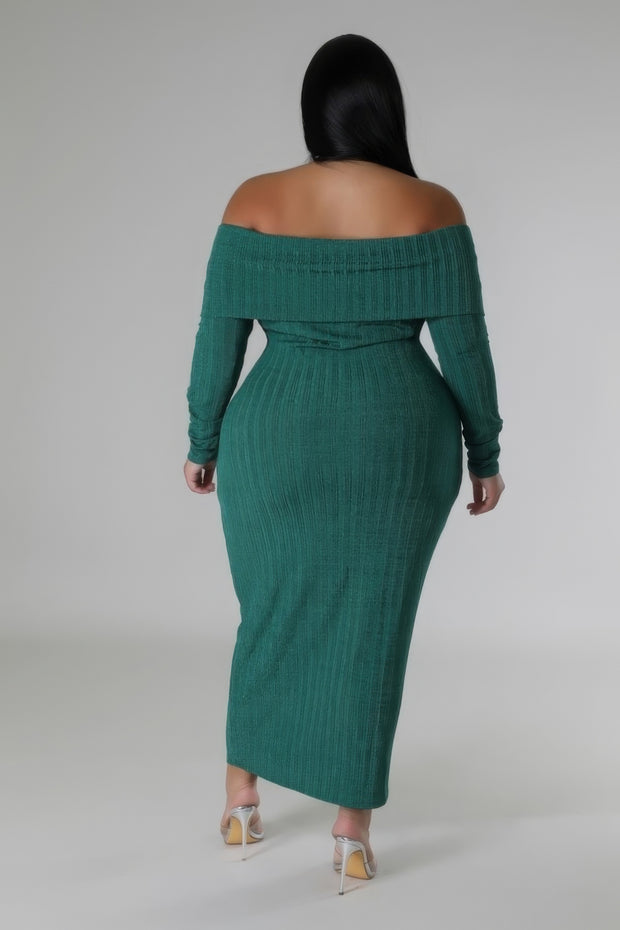 Off Shoulders Stretch Dress - Fashionmj