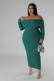 Off Shoulders Stretch Dress - Fashionmj