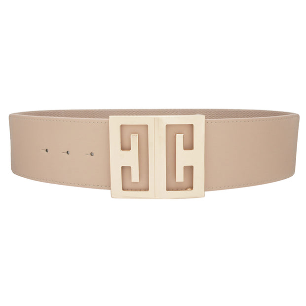 Mirror Cut Out Square Buckle Belt - Fashionmj