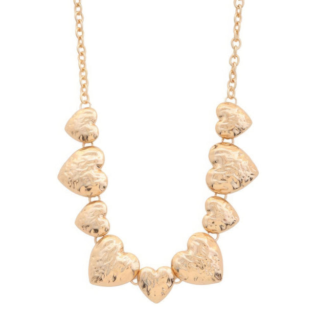 Metal Chain Heart Necklace - Fashionmj