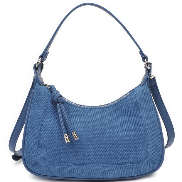 Fashion Denim Texture Shoulder Crossbody Bag - Fashionmj